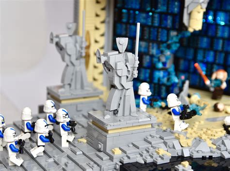 The jedi statues in front of my Jedi Temple Order 66 MOC (Knightfall ...