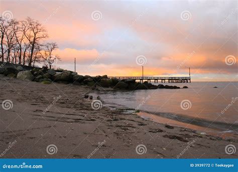 Sunrise at Crescent Beach stock photo. Image of crescent - 3939772