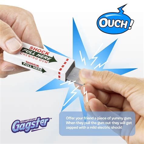 Gag Chewing Gum 3-in-1 Prank Toys Set - Shocking, Water Squirt and Cockroach Snapping Gum Packs ...