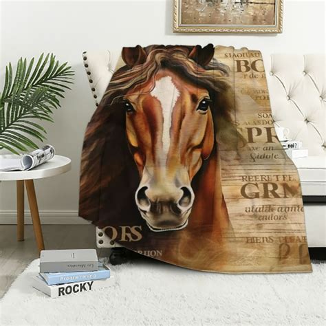 COMIO Horse Blanket Horse Gifts for Girls Women Men Horse Throw Blanket ...