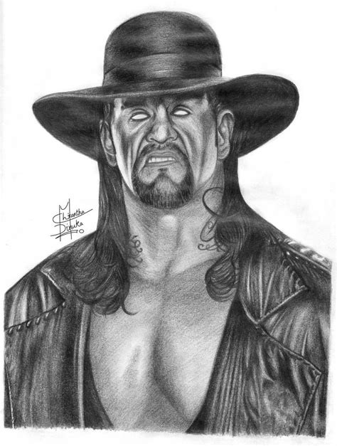 The Undertaker Pencil Drawing by Chirantha | Undertaker, Undertaker wwe, Wwe