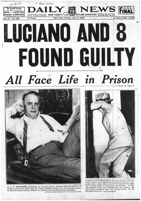 Eighty-five years ago this week, Lucky Luciano convicted of pandering - The Mob Museum