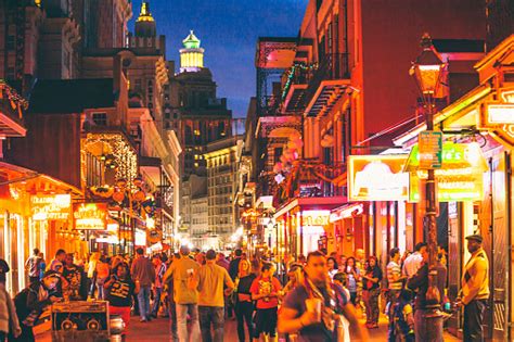 French Quarter Nightlife Stock Photo - Download Image Now - iStock