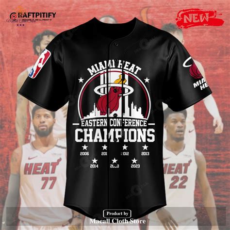 Miami Heat NBA Eastern Conference Champions 2023 Black Luxury Jersey ...