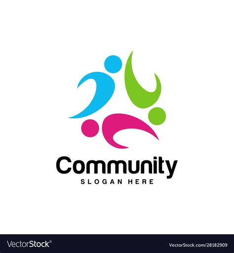 Community logo design inspiration template social Vector Image