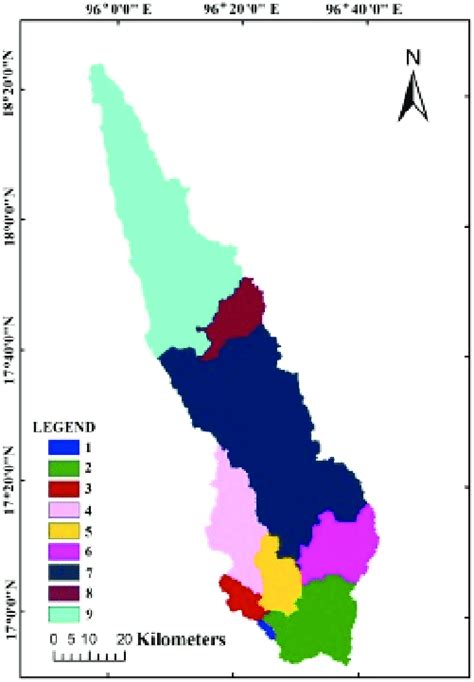 Basin division of Bago River Basin. | Download Scientific Diagram