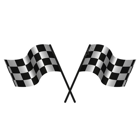 Two Crossed Racing Flags Vector, Racing, Flag, Race PNG and Vector with ...