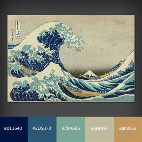 10 Free Color Palettes From 10 Famous Paintings | Japanese colors, Color palette design, Great ...