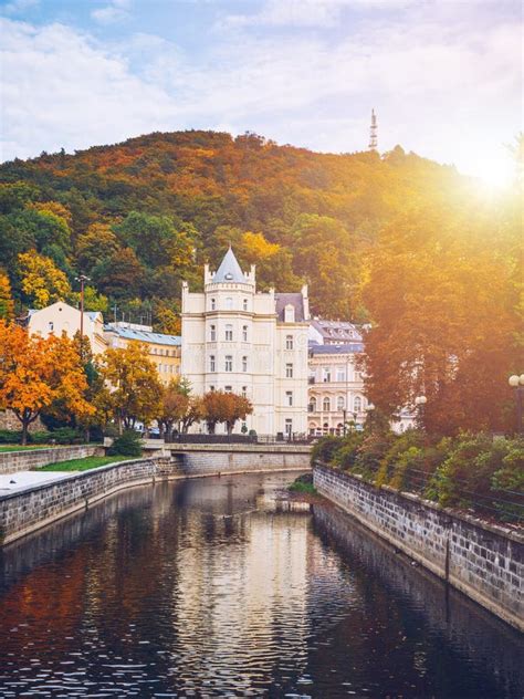 Architecture of Karlovy Vary Karlsbad, Czech Republic. it is T Stock ...