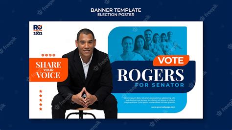 Free PSD | Election banner design template