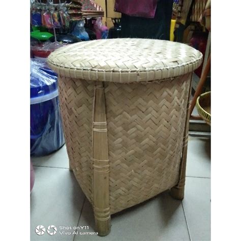 BAKUL ANYAMAN BULUH BERPENUTUP (MUAT 20KG BERAS) | Shopee Malaysia