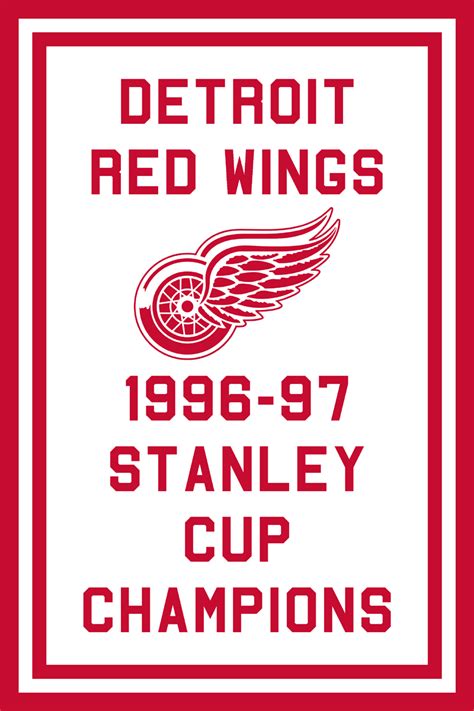 Detroit Red Wings Championship Banner - National Hockey League (NHL ...