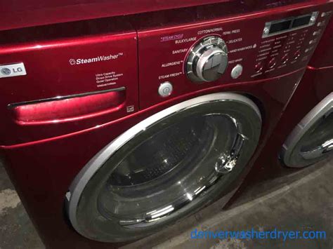 Large Images for Red LG Front Load Stackable Washer and Dryer Set, 220v ...