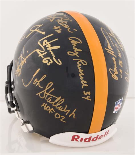 Lot Detail - PRO-ISSUE PITTSBURGH STEELERS TEAM SIGNED HELMET.