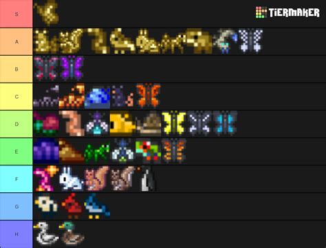 Terraria Critters Tier List (Community Rankings) - TierMaker