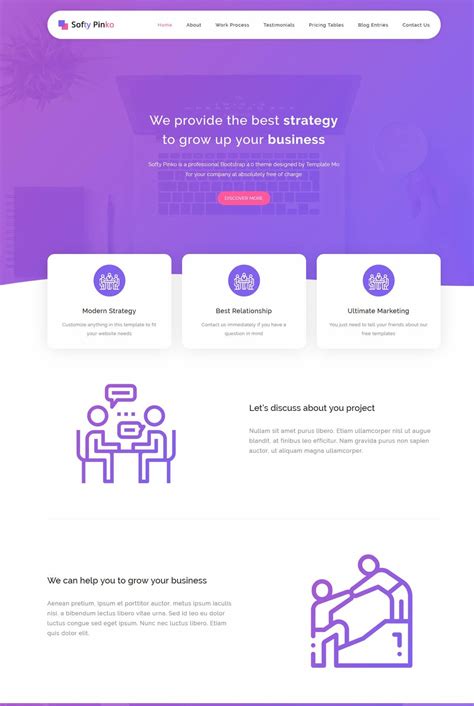 Softy Pinko - Free Digital Marketing Website Template - DesignHooks