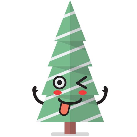 Funny Christmas tree character emoji 23256272 PNG