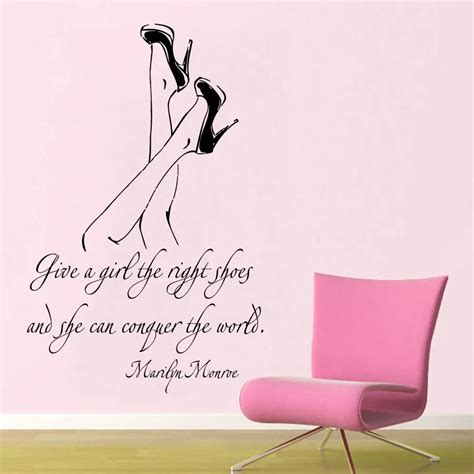 Marilyn Monroe Wall Decal Quote Legs Vinyl Stickers Girl Bedroom Decor ...