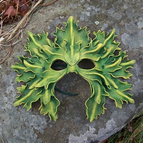 This item is unavailable - Etsy | Leather mask, Masks masquerade, Green man