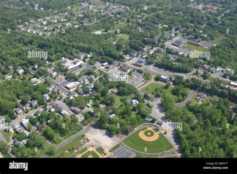 Aerial view of Whitehouse Station, NJ Readington Township, Hunterdon ...