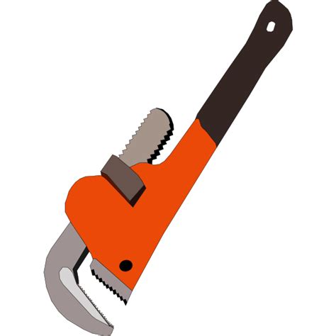 Pipe wrench vector clip art | Free SVG