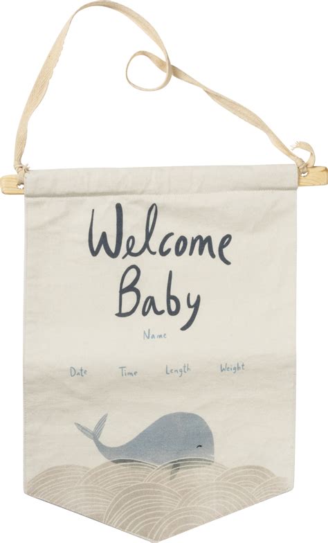 Welcome Baby Blue Banner | Primitives By Kathy