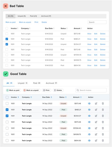 Data Modern Ui Table Styles