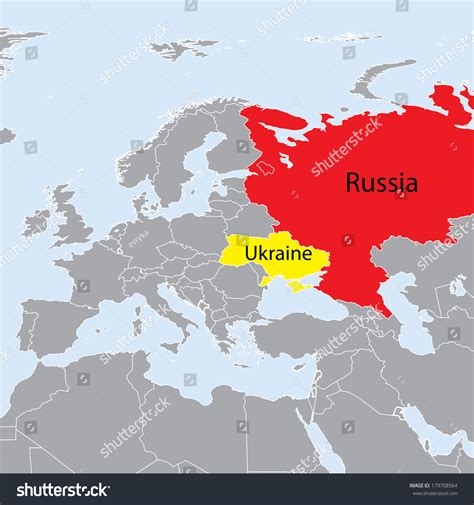 Europe Map Ukraine Russia Conflict: vector de stock (libre de regalías) 179708564 | Shutterstock