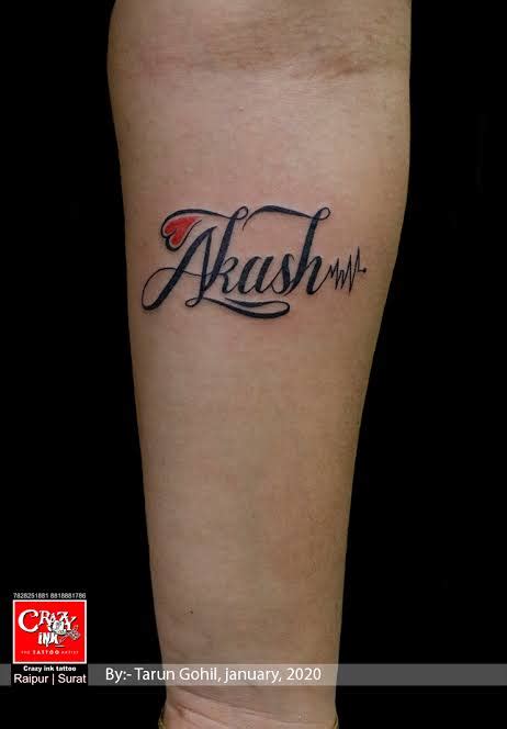 akash name tattoo designs in hand