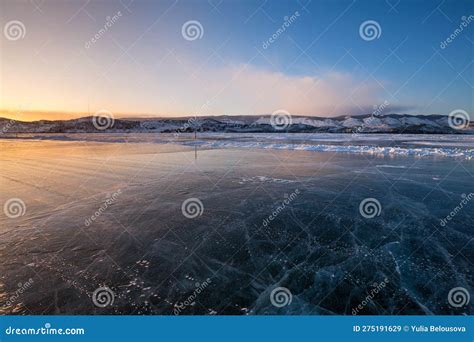 Ice of Lake Baikal stock image. Image of crack, irkutsk - 275191629