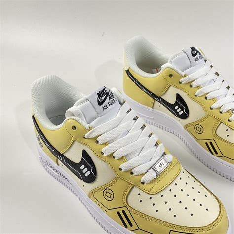 Custom Nike Air Force 1 Low Yellow White By You – The Sole Line