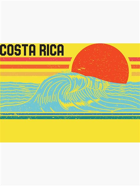 "Vintage Costa Rica Beach Surfing Retro Surf 70S 80S Wave " Art Print ...