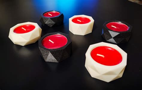 Geometric Tea Light Candle Holder by swiss_beluga | Download free STL model | Printables.com