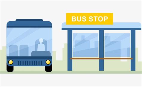 Bus Station Clipart Hd PNG, Vector Bus Station, Bus Vector, Bus Stop, Vector PNG Image For Free ...