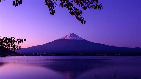 Mount Fuji, Japan Mount Fuji #Japan #landscape calm waters #violet # ...