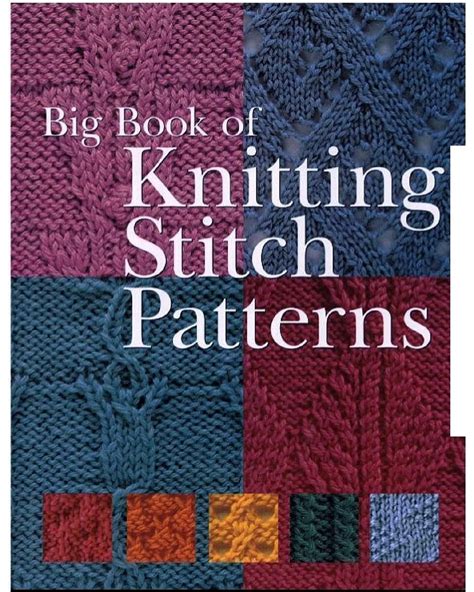 1 big book of knitting stitch patterns | Knit stitch patterns, Knitting stitches, Knit stitch ...