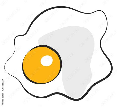 Cartoon scrambled eggs vector or color illustration Stock Vector ...