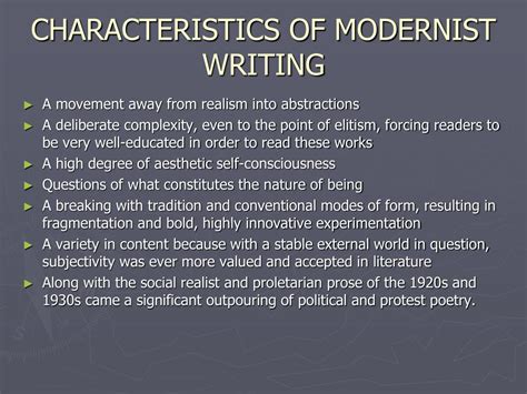 PPT - MODERNISM: Literature 1914-1945 PowerPoint Presentation, free ...