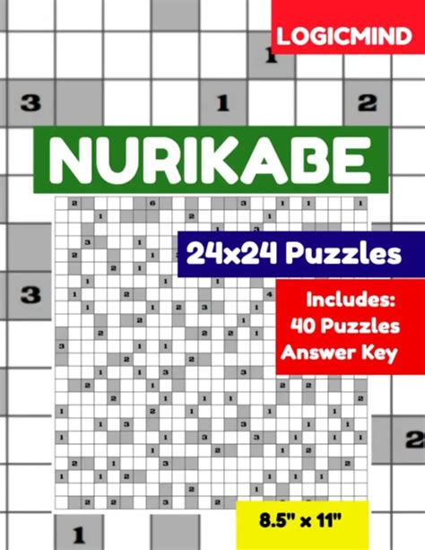 LogicMind Nurikabe 9x9 Grid Puzzle Book: 80 Puzzles with Answer Key, 5x8 Inch Book by Little ...