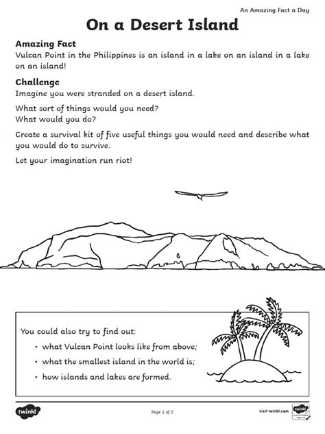 On a Desert Island Activity Sheet Ver 1 | PDF