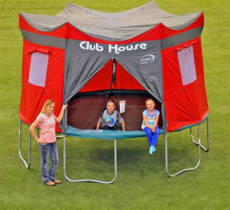 This Clubhouse Trampoline Cover Turns Your Kids Tramp Into an Awesome Camping Tent