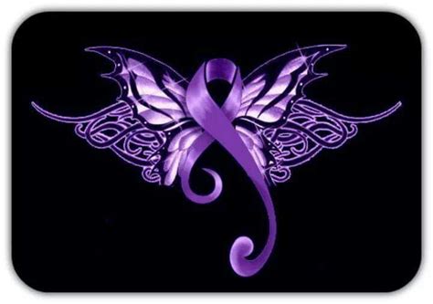 Purple Butterfly Cancer Ribbons