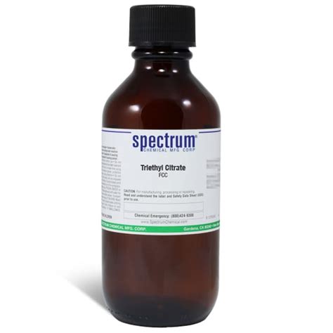 Triethyl Citrate, FCC, 99-100.5%, Spectrum Chemical, Quantity: 500 mL ...