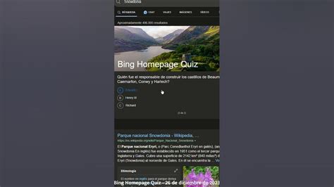 Bing Homepage Quiz - 26 de diciembre de 2023 - YouTube