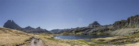 Pic Du Midi D`Ossau Mountain Rising Above the Ossau Valley, Hiking ...