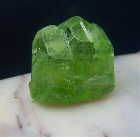 large Peridot Crystal cluster terminated wedge shaped point