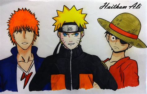 Naruto Vs Luffy Vs Ichigo by haithamali1985 on DeviantArt