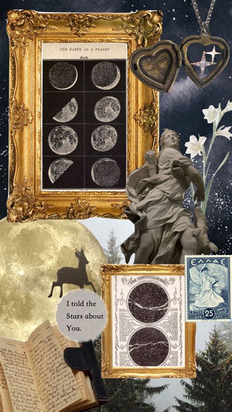 #artemis #moon #stars #aesthetic #moodboard #collage #greek #mythology #greekmythology ...