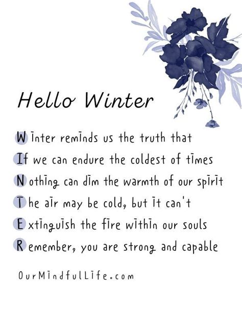 94 Beautiful Winter Quotes To Warm Your Heart - Our Mindful Life ...