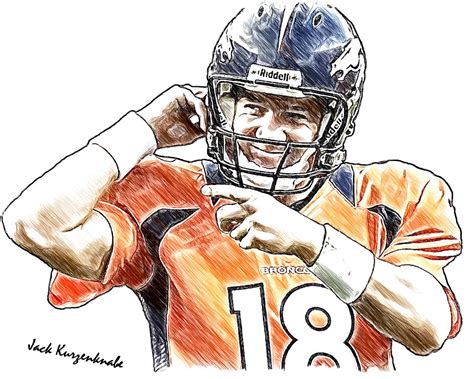 Denver Broncos Drawings - bmp-mathematical